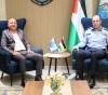 اللواء علام السقا يستقبل عضو اللجنة التنفيذية لمنظمة التحرير الفلسطينية الدكتور أحمد أبو هولي.