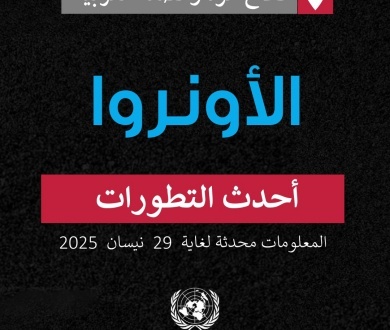 تقرير الأونروا رقم 169 حول الأزمة الإنسانية في قطاع غزة والضفة الغربية، التي تشمل القدس الشرقية