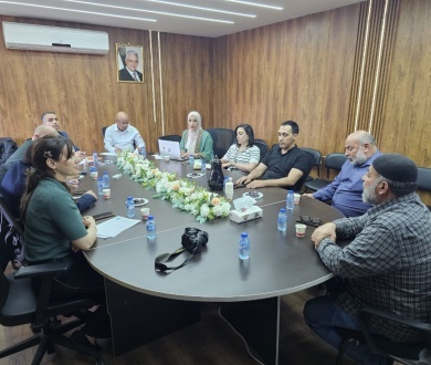 Abu Holi Discusses the Situation of Refugees in Jerusalem with UNRWA Operations Director and Shuafat Camp Popular Committee Head