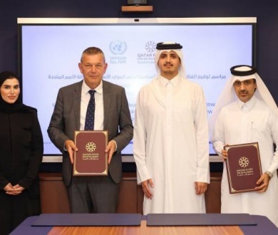 Qatar Fund for Development Signs US$ 20 million core contribution agreement to support UNRWA