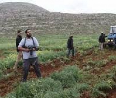 مستعمرون يحرثون عشرات الدونمات من أراضي المواطنين في الأغوار  
