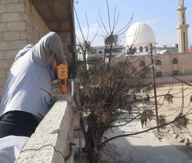 Under the Patronage of the President: The PLO&rsquo;s Department of Refugee Affairs Completes a Solar-Powered Lighting Project in Al-Husseiniya Gathering, Rural Damascus, Syria