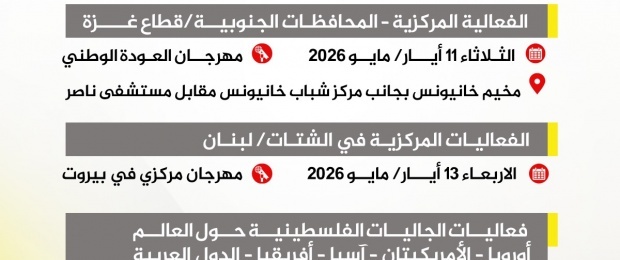 أبو هولي يعلن عن برنامج فعاليات احياء الذكرى 78 للنكبة الفلسطينية
