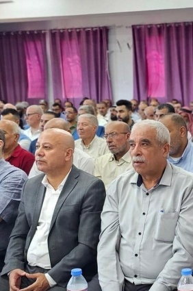 جانب من حفل افتتاح قسم جديد في جمعية التأهيل المجتمعي بمخيم البريج تحت رعاية د.أحمد أبو هولى، عضو اللجنة التنفيذية - رئيس دائرة شؤون اللاجئين.