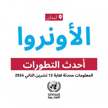 تقرير الأونروا رقم 13 حول حالة الاستجابة الطارئة في لبنان 