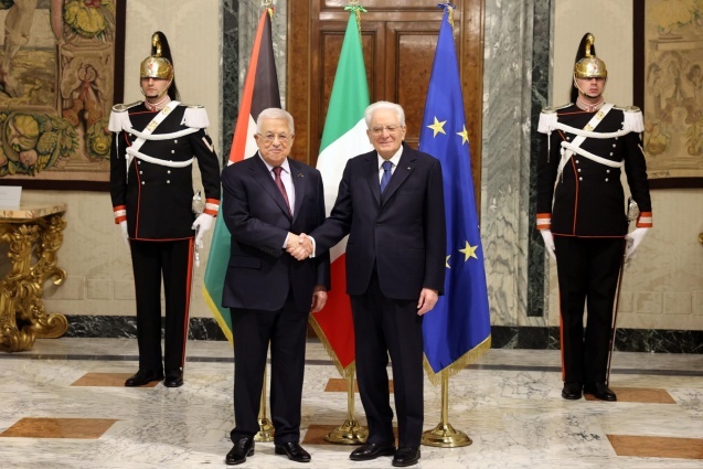 الرئيس يجتمع مع نظيره الإيطالي