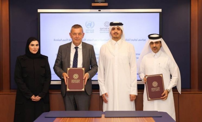 Qatar Fund for Development Signs US$ 20 million core contribution agreement to support UNRWA