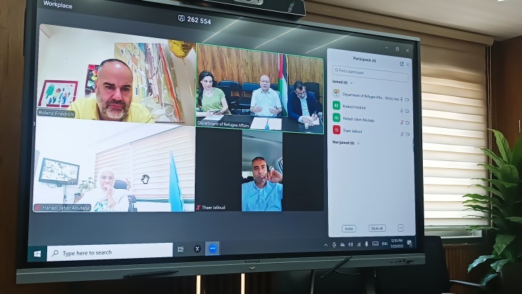 Dr. Abu Houli meets with UNRWA Operations Director in the West Bank to discuss refugee camps conditions and operational challenges