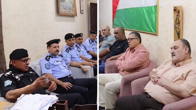 قائد شرطة نابلس يزور اللجنة الشعبية لخدمات مخيم عسكر القديم