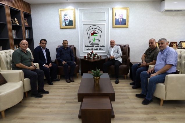 During his meeting with the Popular Committee for Services in Nur Shams Camp at the headquarters of the Department of Refugee Affairs Dr. Abu Holi: Uplifting the reality of Palestinian camps, preserving their identity, and strengthening the resilience of 
