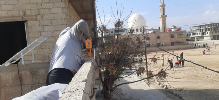 Under the Patronage of the President: The PLO&rsquo;s Department of Refugee Affairs Completes a Solar-Powered Lighting Project in Al-Husseiniya Gathering, Rural Damascus, Syria