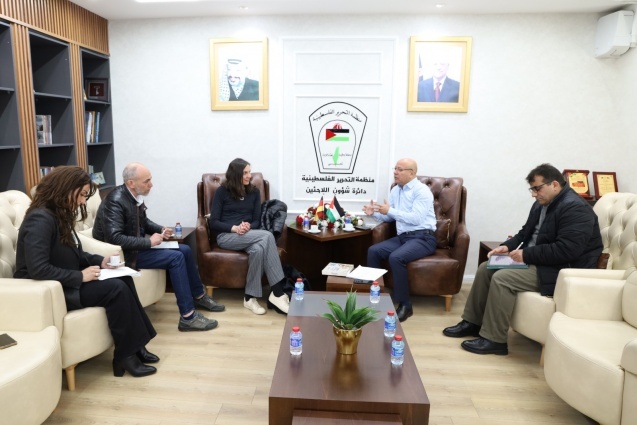 Abu Holi Discusses with CASP Project Director Ways to Enhance Technical Cooperation to Improve the Conditions of Palestinian Refugees