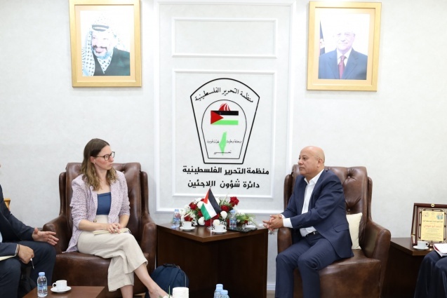 د. أبو هولي يبحث مع مديرة التنمية بالقنصلية البريطانية أوضاع المخيمات وأزمة الاونروا  المالية
